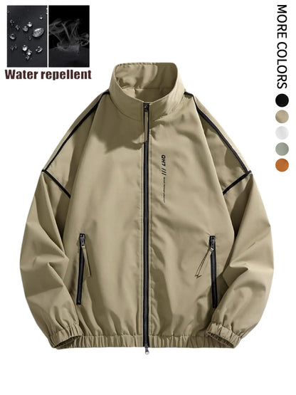 Men's Jacket, Casual Sports Jacket, Multi-Zip Pocket Jacket, High-Quality Windproof, Waterproof, Wear-Resistant and Breathable Fabric, Casual, Outdoor, Hiking, Mountaineering, Camping, Multi-Scenario Use, Men's Loose Jacket