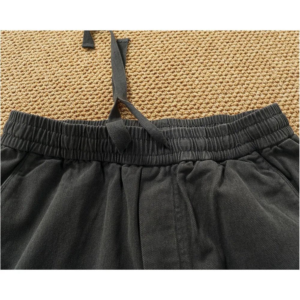 Heavy thick slim workwear casual pants for men in autumn and winter