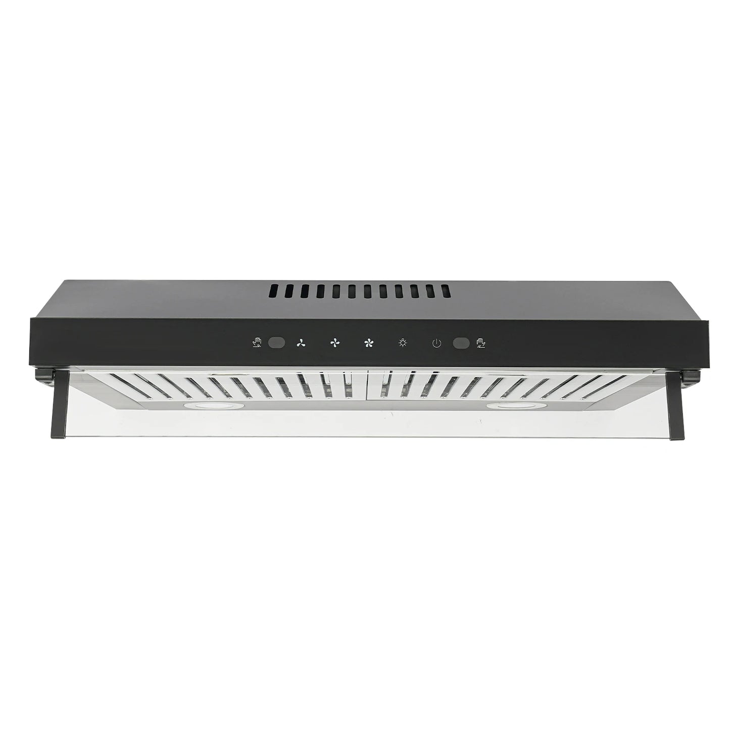 Under Cabinet Range Hood Wall Mount Dual Motor Kitchen Vent Hood Durable Stainless Steel And Acrylic Construction High Temperature Baking Paint Smart Touch Gesture Control Powerful 900CFM Suction Low Noise Kitchen Exhaust Fan