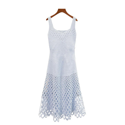 M Home Nan You High End Women's Spring 2026 Lantern Sleeve Rhinestone Knitted Jacket Strap Dress Set Fashionable Commute Style