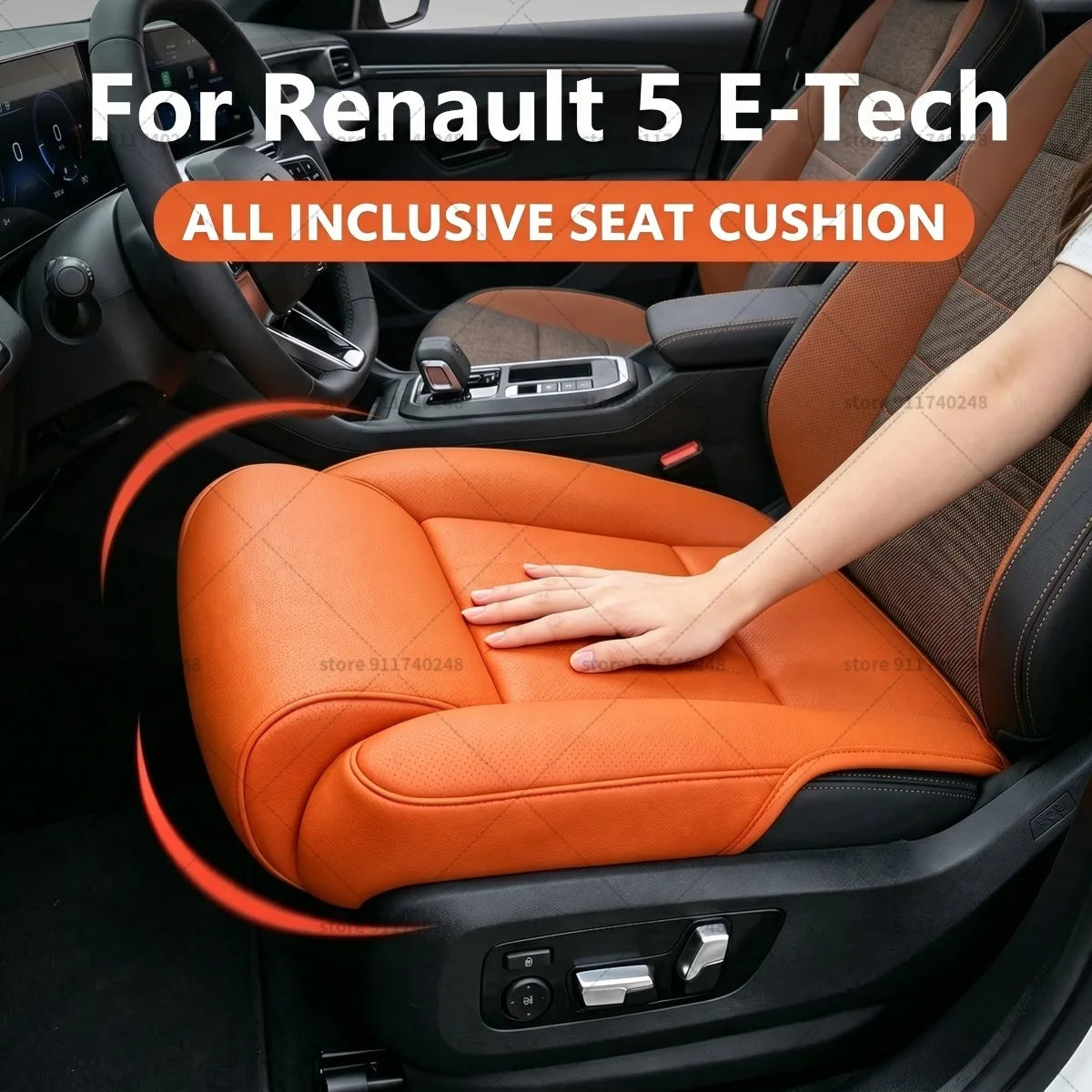 For Renault 5 E-Tech Seat Leg Support Extension Cushion Thigh Support Pillow Memory Foam Leather Extender Interior Accessories