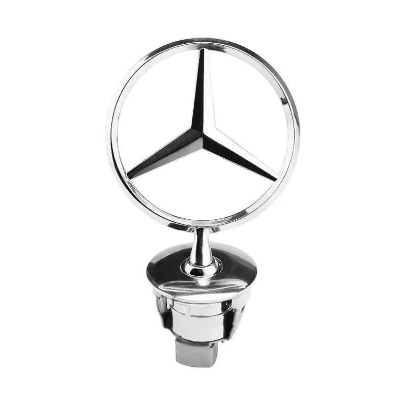 Car Bonnet Label Badge 3D Star Zinc Alloy Car Front Hood Emblem Mercedes Benz  W203 W204 W205 W206 W212 W213 W222 W223 E300 WWWA