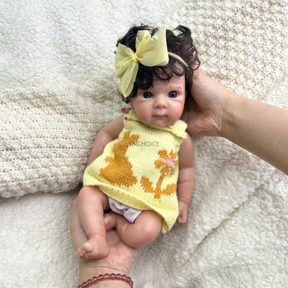 Mini 12Inch Open Eyes Bettie with Rooted Hair Full Soft Silicone Reborn Baby Doll Washable Body Doll Birthday Christmas Gift