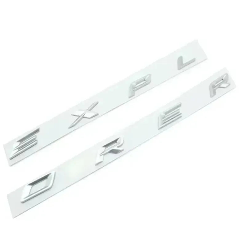 3D ABS Chrome Black Letters Explorer Logo Car Front Hood Emblem Bonnet Badge Sticker For Explorer 2011-2021