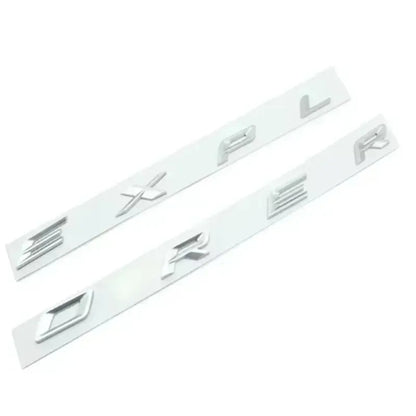 3D ABS Chrome Black Letters Explorer Logo Car Front Hood Emblem Bonnet Badge Sticker For Explorer 2011-2021