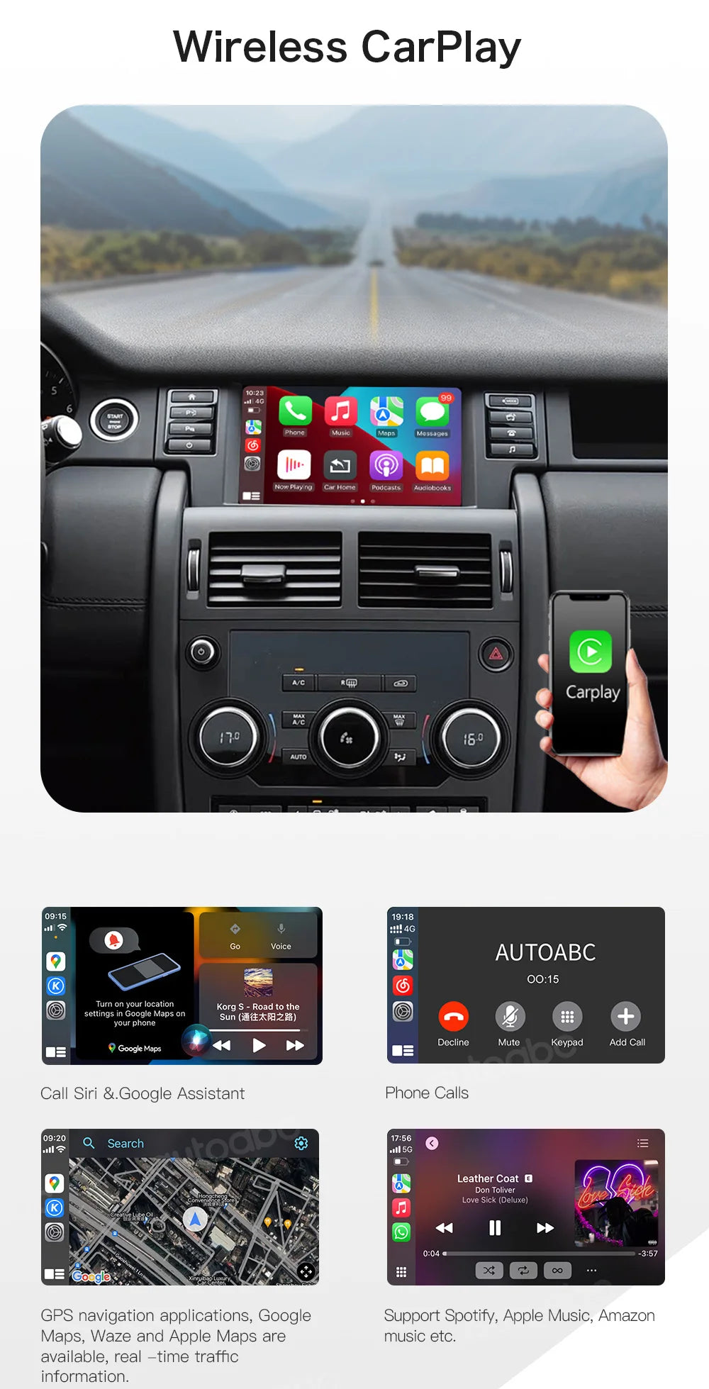 Wireless CarPlay Android Auto For Bosch Harma Host Rover Discovery 5 Evoque Discovery Sport Jagua XE XF Mirror Link Multimedia