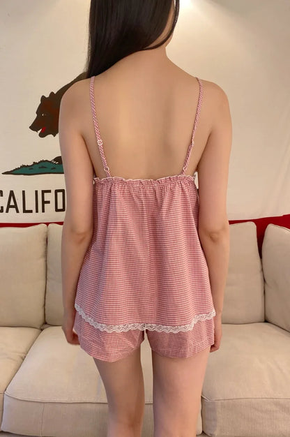 Brandy Melville Pure Cotton Three-Button Base Layer Vest Sweet Style V-Neck Sleeveless Tank Top for Women Spring Summer