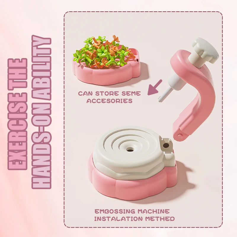 DIY Flower Craft Making Machine Kit for Kids - Creative Art & Handmade Toy, Parent-Child Interaction, Fine Motor Skills Training