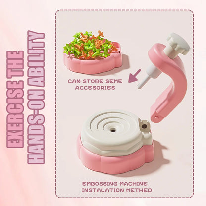 DIY Flower Craft Making Machine Kit for Kids - Creative Art & Handmade Toy, Parent-Child Interaction, Fine Motor Skills Training