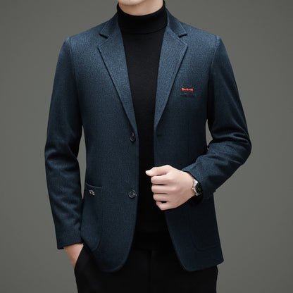 2026 Spring New Design Embroidered Double-breasted Business Casual Suit Jacket for Men - High-end, Casual and Fashionable Men's