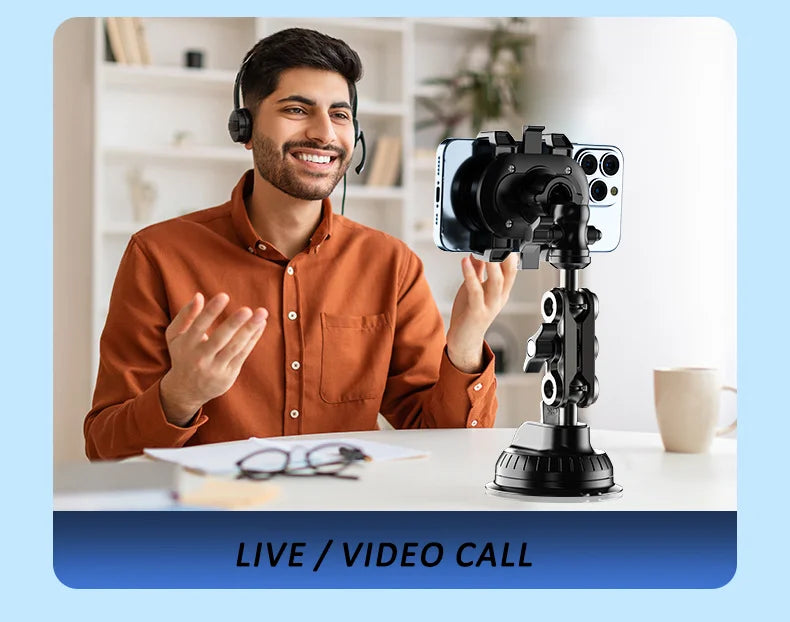 Car Phone Mount Video Recording Universal Magic Arm Suction Car Phone Holder Mount Windshield Window Glass Vlog Shooting