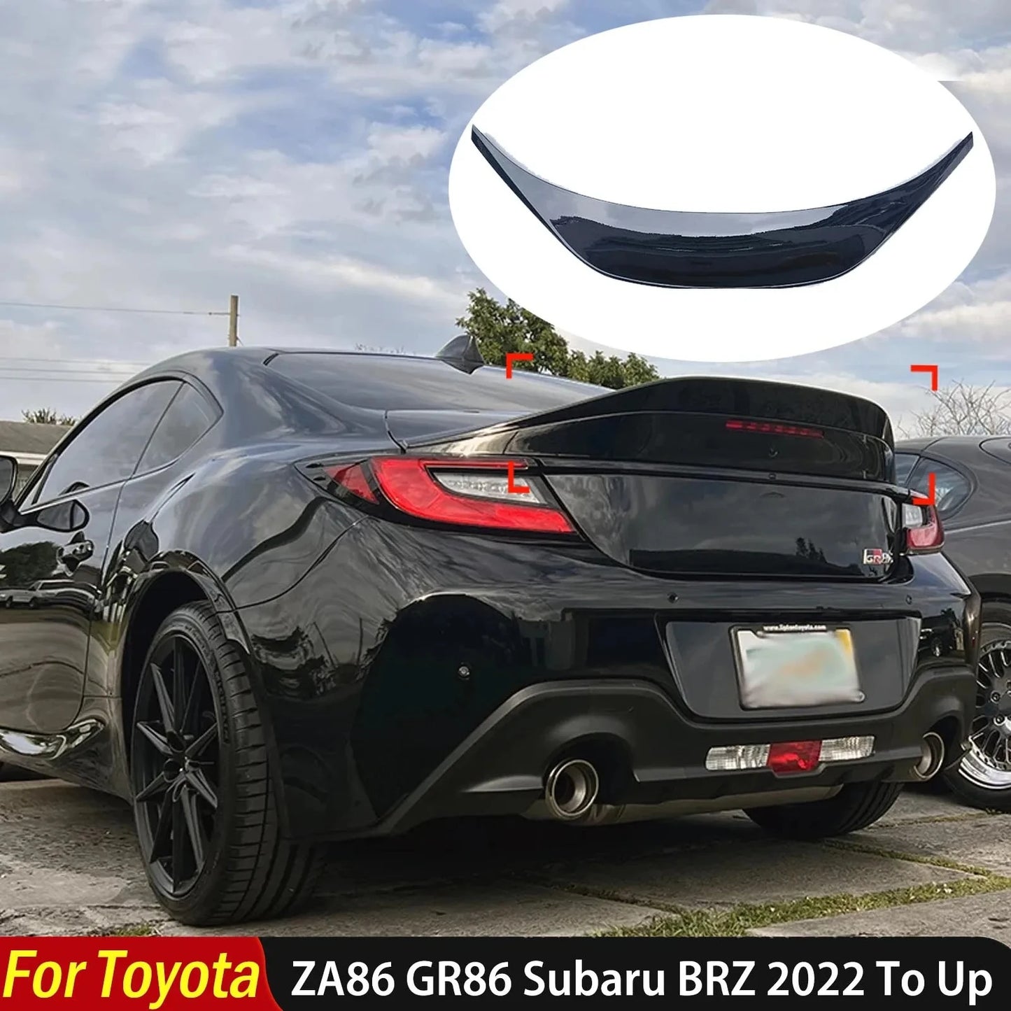 For TOYOTA ZA86 GR86 Subaru BRZ 2022 To Up High Quality ABS Splitter Spoiler Body Kit Car Rear Wing Tuning Auto Accessories