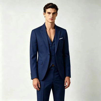 Elegant Men Suit For Wedding 3 Pieces 2 Sets Jackets Vest Pants Blazers Full Fashion Slim Fit Coats 2025 Formal Classic Costume