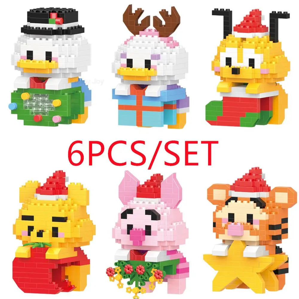 Cartoon Anime Hello Kitty Panda Refrigerator Magnet Blocks Kuromi My Melody Cinnamoroll Building Blocks Toy Kids Birthday Gift