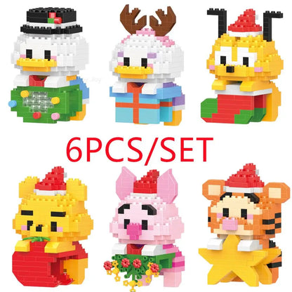 Cartoon Anime Hello Kitty Panda Refrigerator Magnet Blocks Kuromi My Melody Cinnamoroll Building Blocks Toy Kids Birthday Gift
