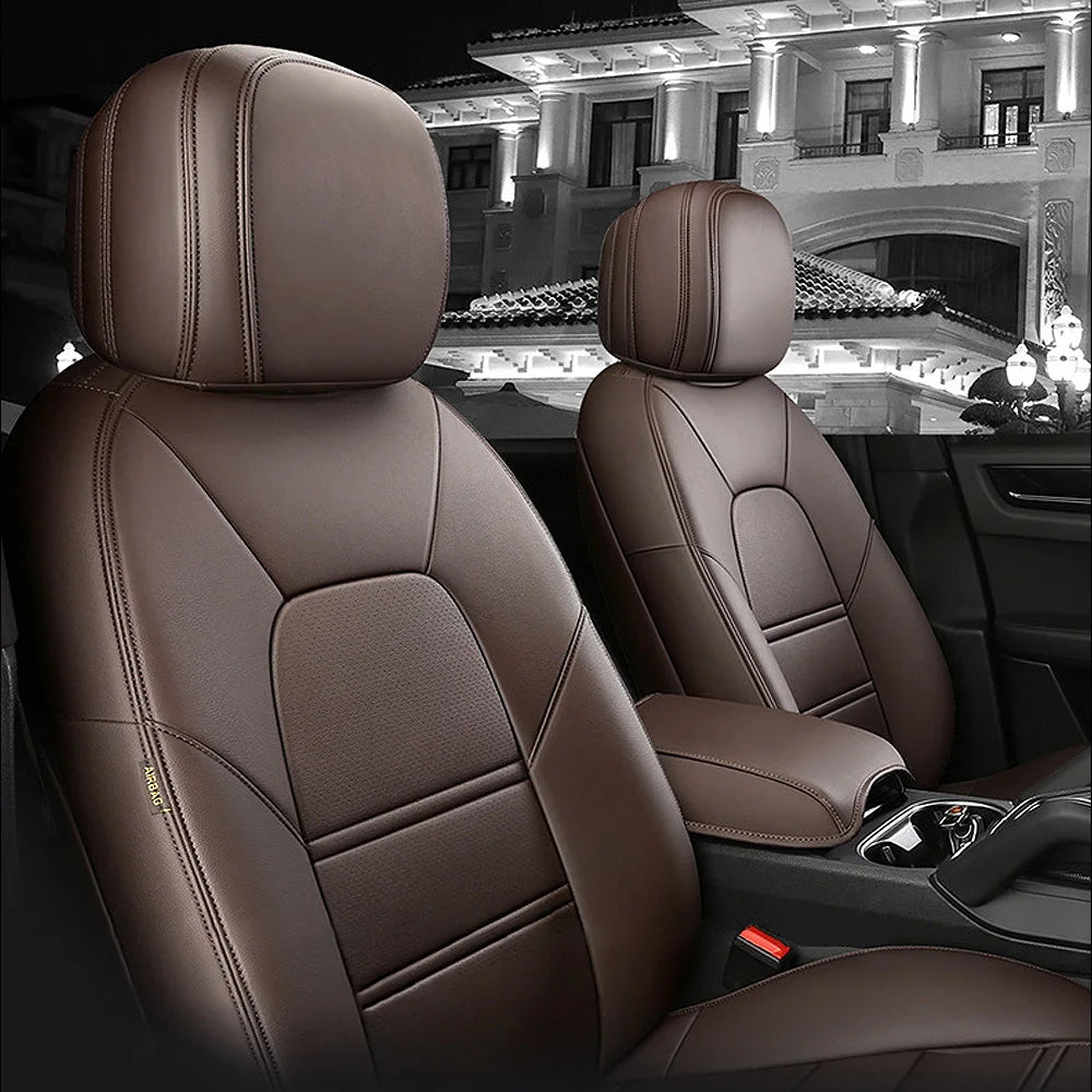 For Audi Q7 4L 2006 2007 2008 2009 2010 2011 2012 2013 2014 2015 Nappa Leather Custom Car Seat Covers Set Protector Accessories