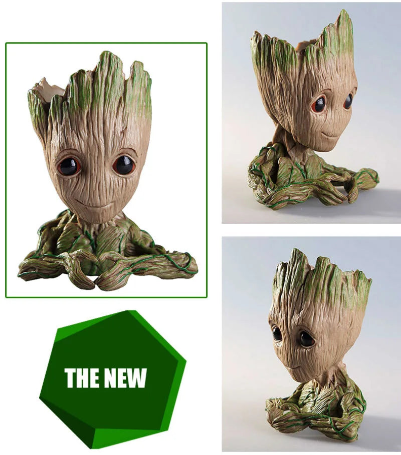 Groot Flower Home Decoration Vases Multifunction Groot Flower Pot Ornaments Arrangement Action Character Figurine Pen Holder