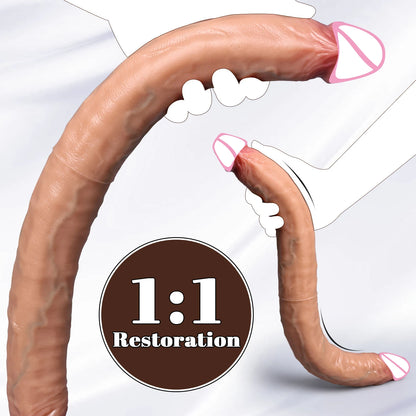 Double Ended Dildos Soft Silicone Long Dildo Penis Vaginal G-spot Massage Orgasm Dick Lesbian Masturbator Butt Plug Sex Toys 18