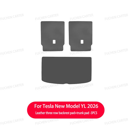 For Tesla NEW ModelYL2026 Leather Front Rear Door Sill Protector Threshold Strip Anti-kick Guard Panel Waterproof Pad Accessorie