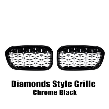 XVIP Front Bumper Kidney Grille Racing Grills For BMW 1 Series F20 F21 2015-2019 Replacement Double Slat Gloss Black Grilles