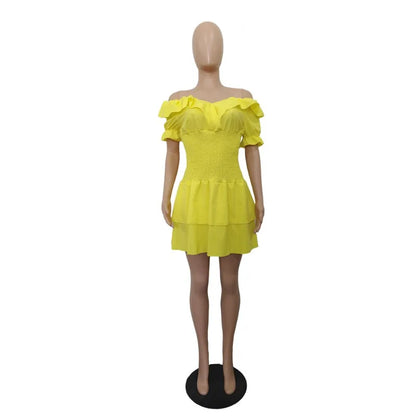 KEXU   New Summer Off Shoulder Bodycon Dress, Sexy Slim Fitted Dress for Women