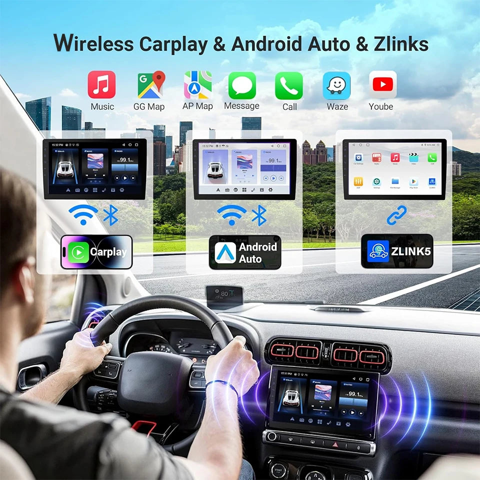 Universal 9/10 inch Android 10 2Din Car Radio Autoradio Android Car Radio GPS Central Multimedia Smart Car Stere Androidauto NEW