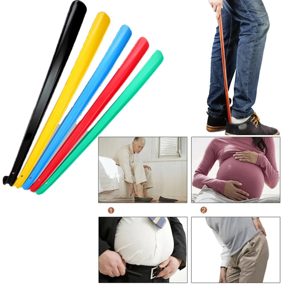 59cm Plastic Extra Long Shoehorn Hotel Household Shoe Wearer Shoes Lifter Shoes Spoon Lazy Does Not Bend Shoe Draw Helper