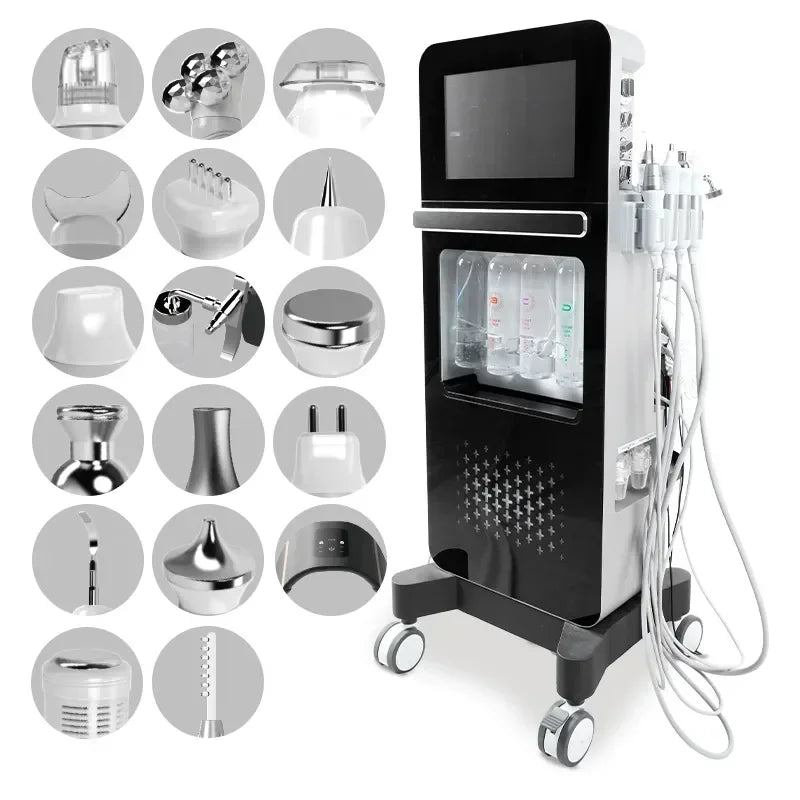 Wholesale 17 In 1 Hydro Facial Aqua Peel Face Lift Diamond Dermobrasion Skin Care Oxygen Water Jet Spa Machine