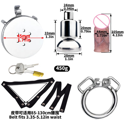 FRKO Flat Inverted Chastity Cage With Detachable Silicone Skin Feeling Dildo Bondage Belt CBT Adlt Games Cocklock Sex Toys Gays