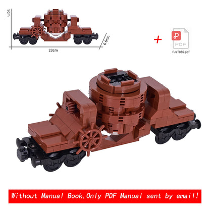 26cm Retro Double-Deck Passenger Train Car Building Blocks Model Green Gray Classic Train Display Toy for Hobbyists