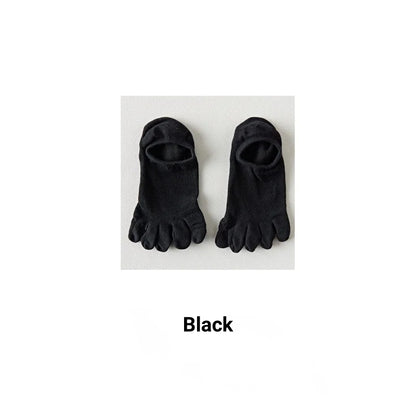 1/3/5 Pairs Men's 5-Toe Breathable Mesh Socks Anti Odor - Silicone Grip Non-Slip Low Cut Socks for Summer Sports Yoga Running