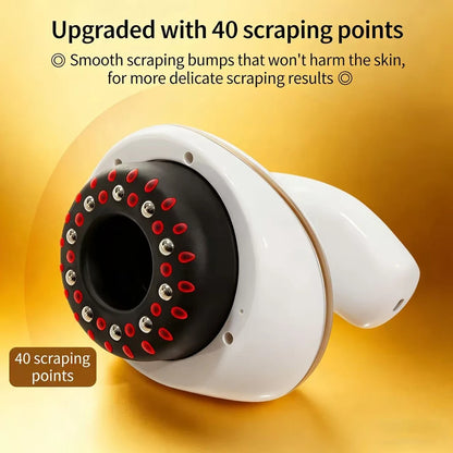 Home Electric Scraping and Cupping Massager with Suction Cups, Heated Suction, and Anti-Cellulite Massager