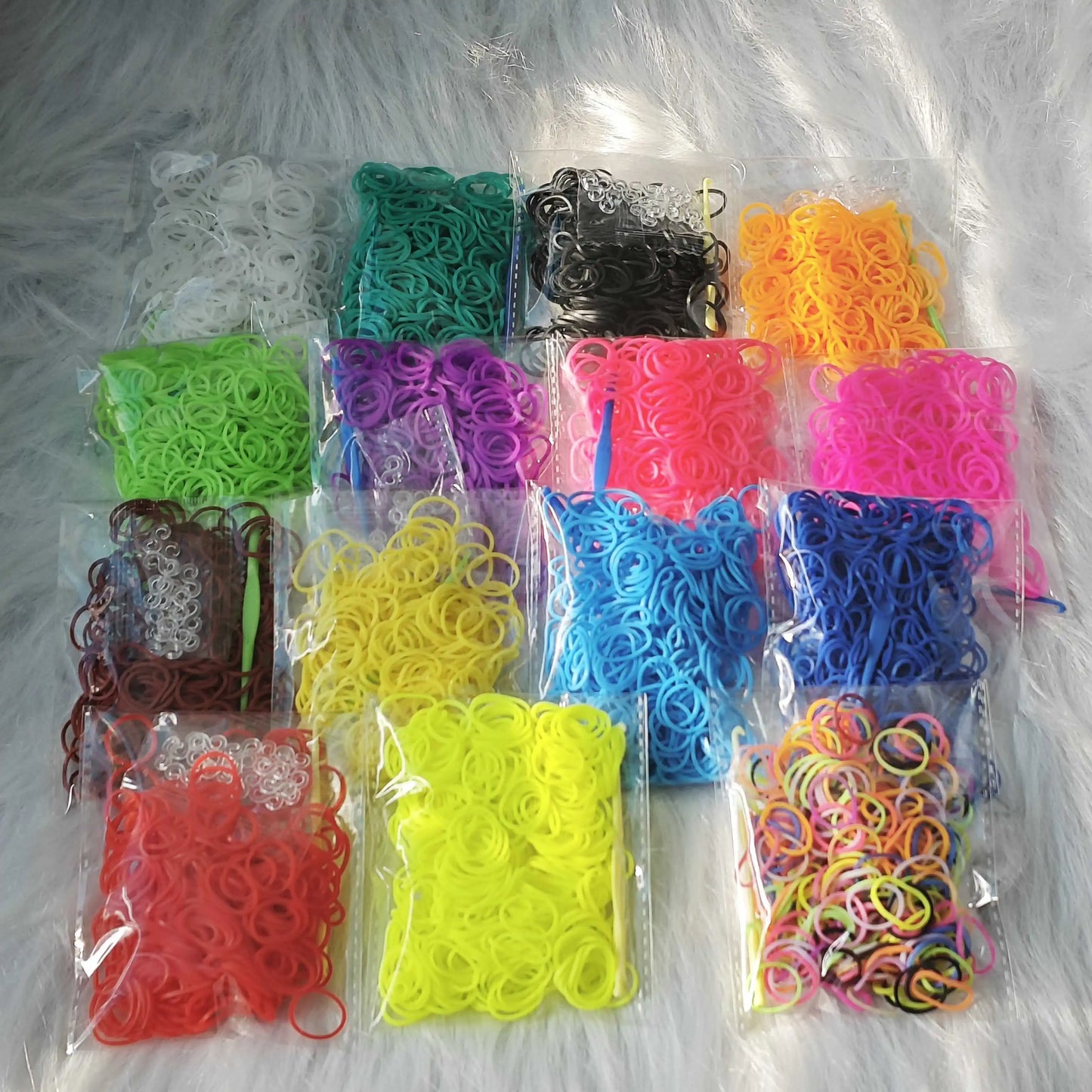 2000pcs-7260pcs Rubber Band Bracelet Kit, Loom Bracelet Making Kit Rubber Bands Refill DIY Bracelet GirlBirthday Gift Toys
