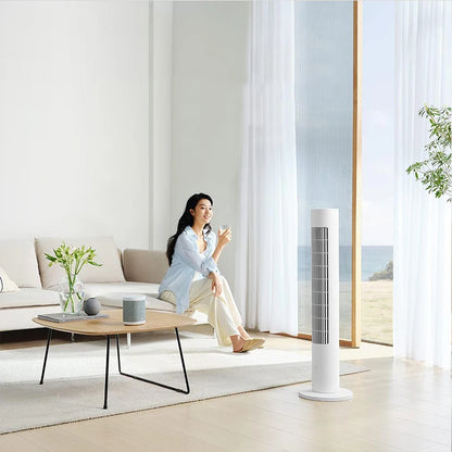 MIJIA Smart DC Frequency Conversion Tower Fan 2nd,150° Oscillating Standing Fans For Room,4 Speed,3 Mode,CN Version With Adapter