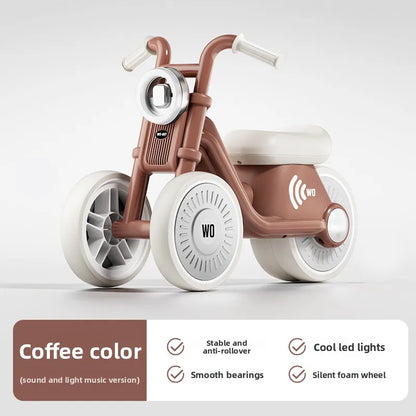 Balance Bike Toddler Ages 2 5 Music Unisex Three Wheel No Pedals Learning Three Wheeled Baby Balance Bike The Walker No Pedals