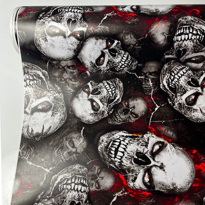 Skull Sticker Bomb Graffiti PVC Vinyl Wrap Film With Air Release Self Adhesive DIY Car Motorcycle  Furniture Decoration Sticker