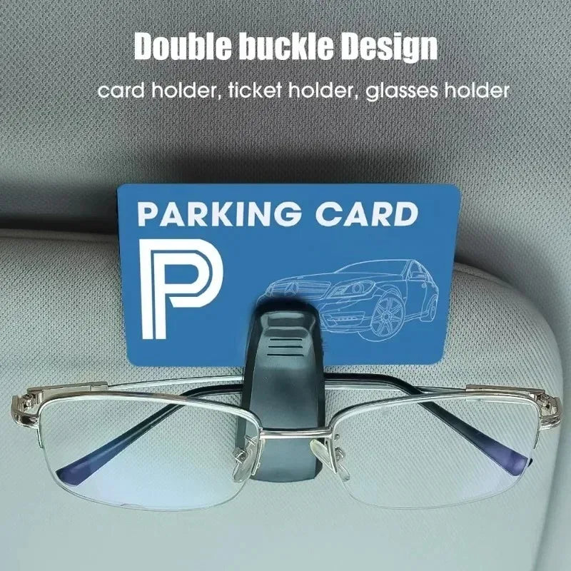 2/1pcs Auto Sun Visor Glasses Box Sunglasses Clip Card Ticket Holder Stand Universal Fastener Case Eyeglasses Car Accessories
