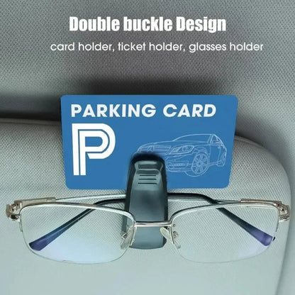 2/1pcs Auto Sun Visor Glasses Box Sunglasses Clip Card Ticket Holder Stand Universal Fastener Case Eyeglasses Car Accessories