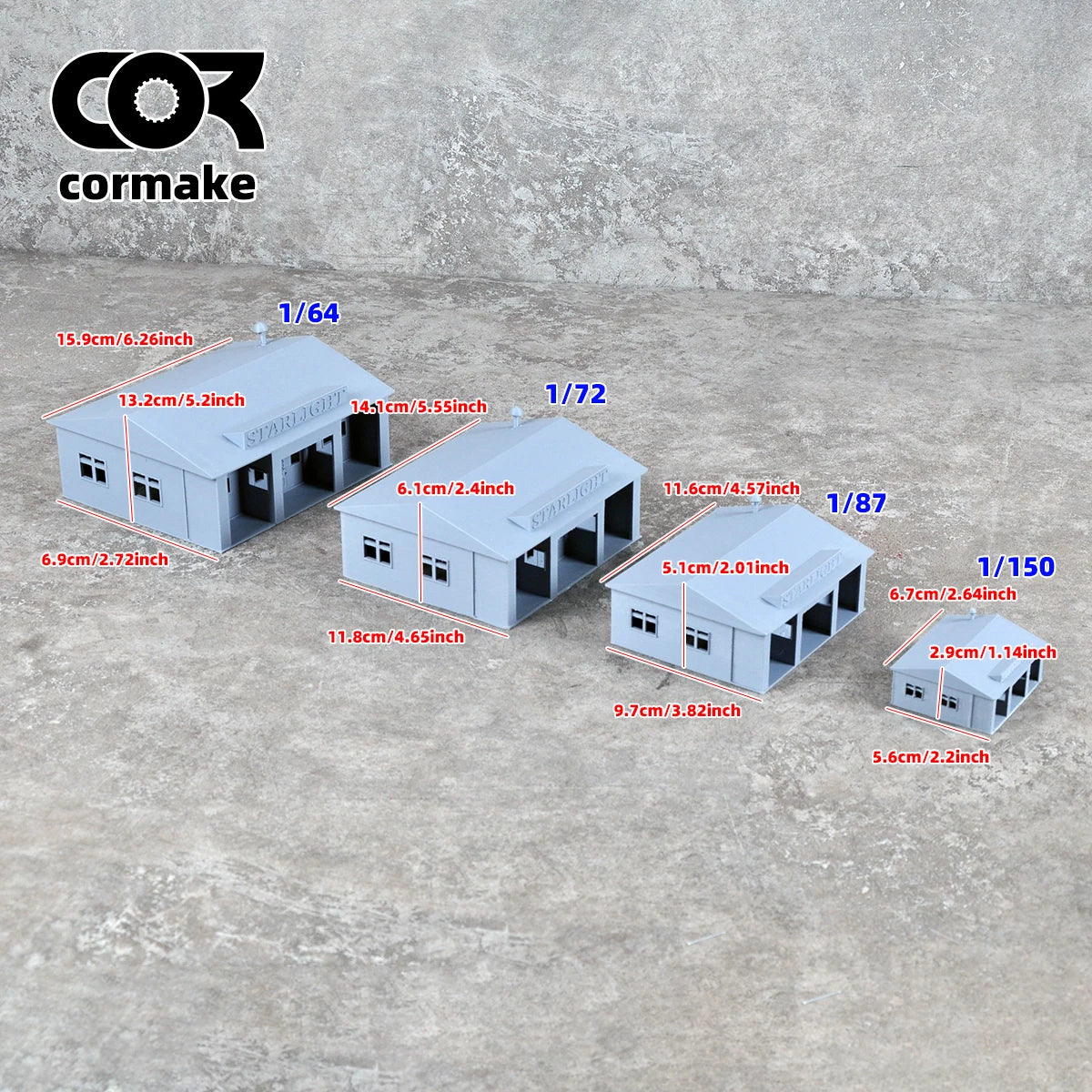 Assembly Architectural Model Cafe Coffee House Shop Building Railway Railroad Diorama Scale Model Kit HO O 1/64/72/87/150