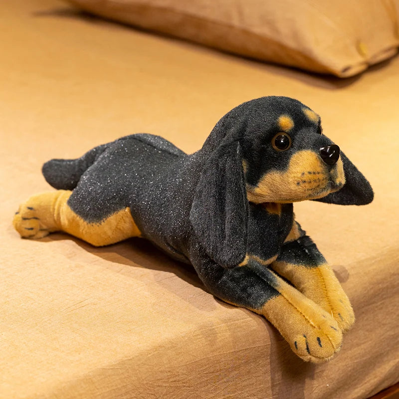 Lifelike Dalmatian Rottweiler Dog Plush Toy Fluffy Stuffed King Charles Beagle Soft Doll Home Decor Birthday Gift for Dog Lover