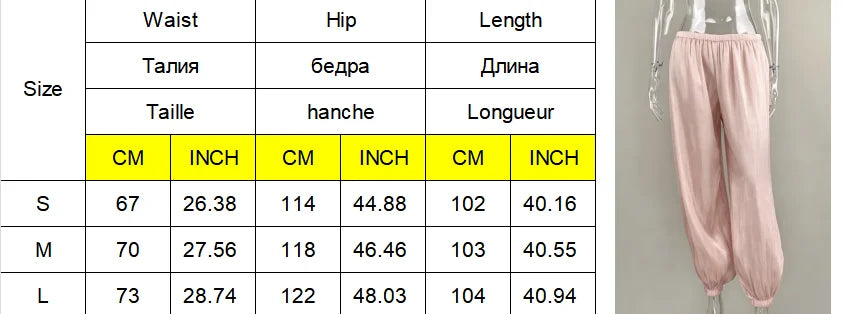 Shinny Satin Lantern Pant For Women Loose Casual Trousers Elegant Commuter Fashion Long Pants 2026 New Lady Party Streetwears