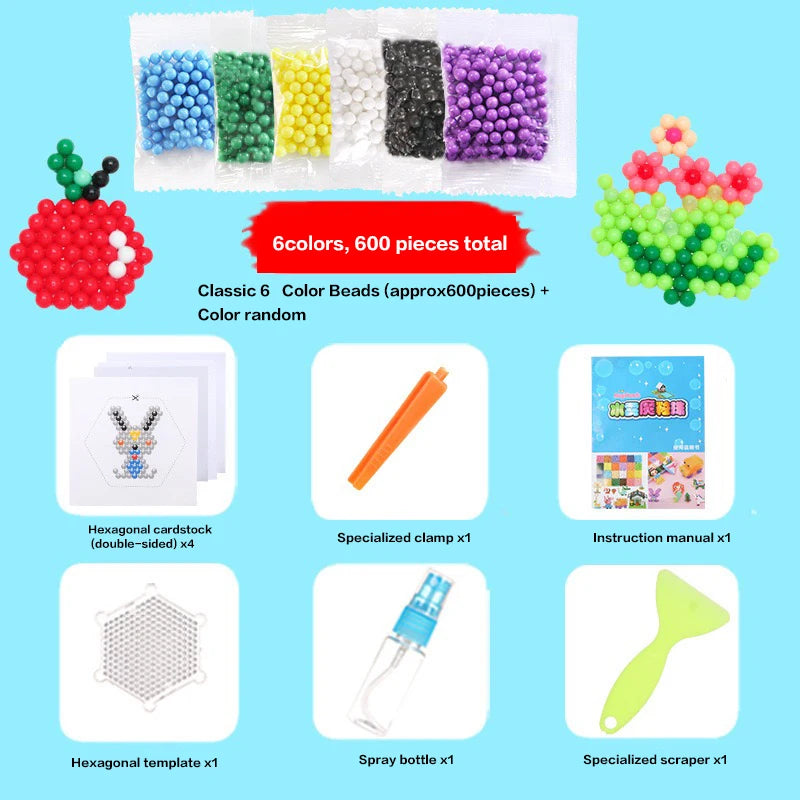 36 Colors DIY Water Bead Spray Magic Beads Handmade 3D Puzzle Accessories Children's Educational Bead Toys Kids' Craft Puzzle