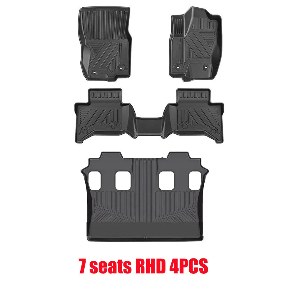 Floor Mats Waterproof Anti-Slip For Toyota Land Cruiser Prado 250 J250 LC250 All Weather Front Rear Cargo Liner Mat 2024 2025