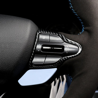 For Hyundai Veloster JS N 2019-2023 i30 N /CN7 N 2024 2025 Car Steering Wheel Button Frame Chin Decoration Cover Trim