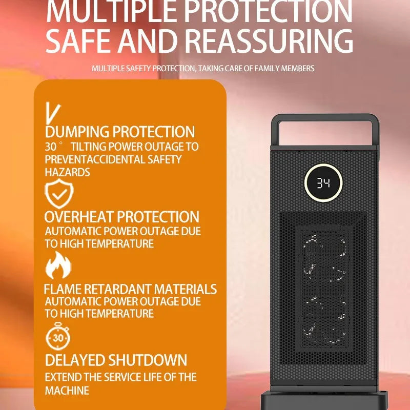 Portable Heater Household Ceramic PTC Heater Small Air Conditioner Foot and Hand Warmer Electric Heater
