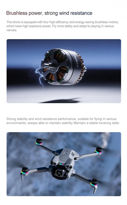 K900 MAX 8K Professional Drone with Dual Camera WiFi FPV Aerial Photography 360° Obstacle Avoidance Quadcopter airdrop Drone Toy