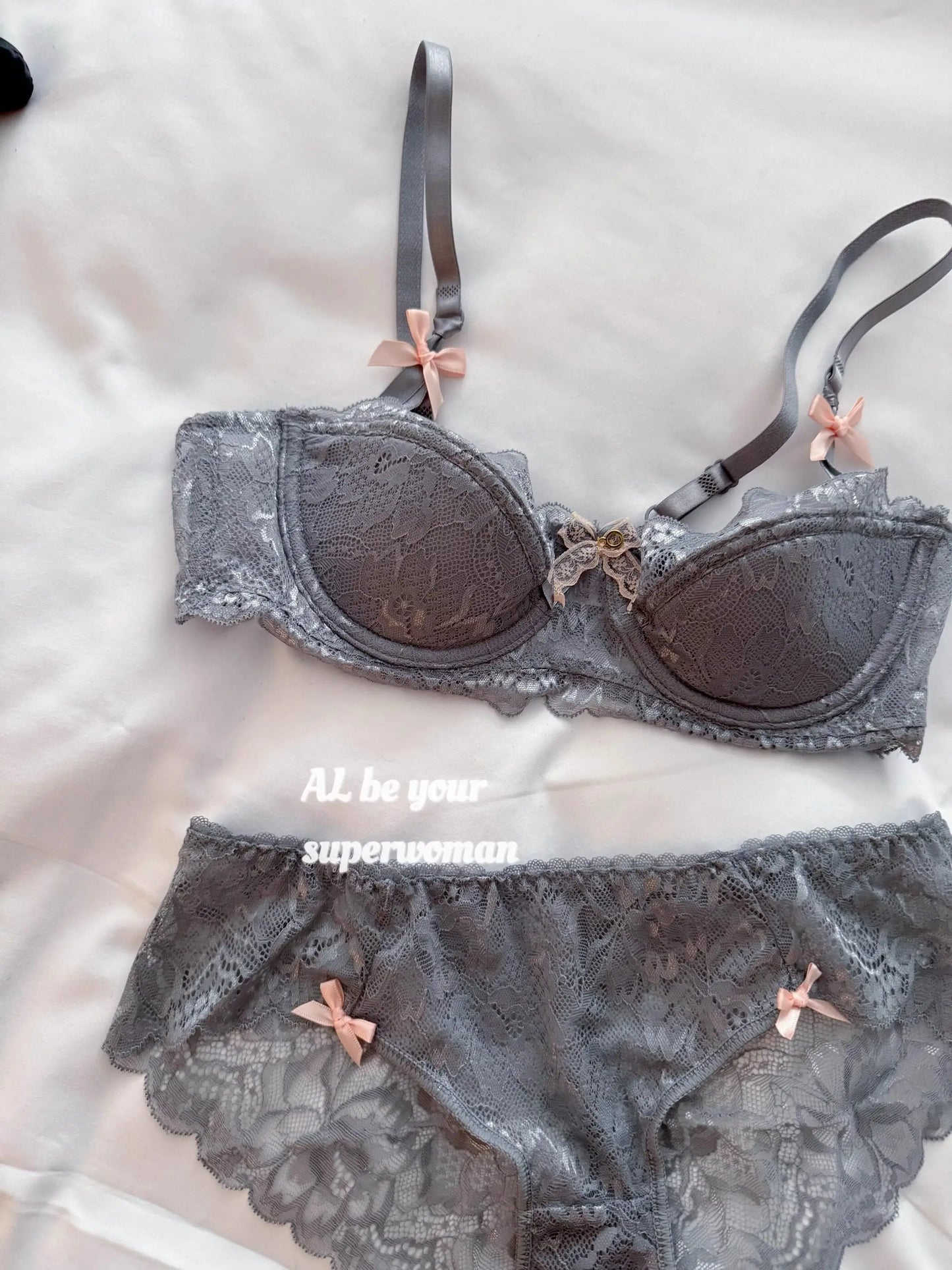 Sexy Lace Half Cup Bra Set Women Soft Underwire Gathered Thin Push Up Lightweight Exquisite Lace Comfort Lingerie Set 4 Colors