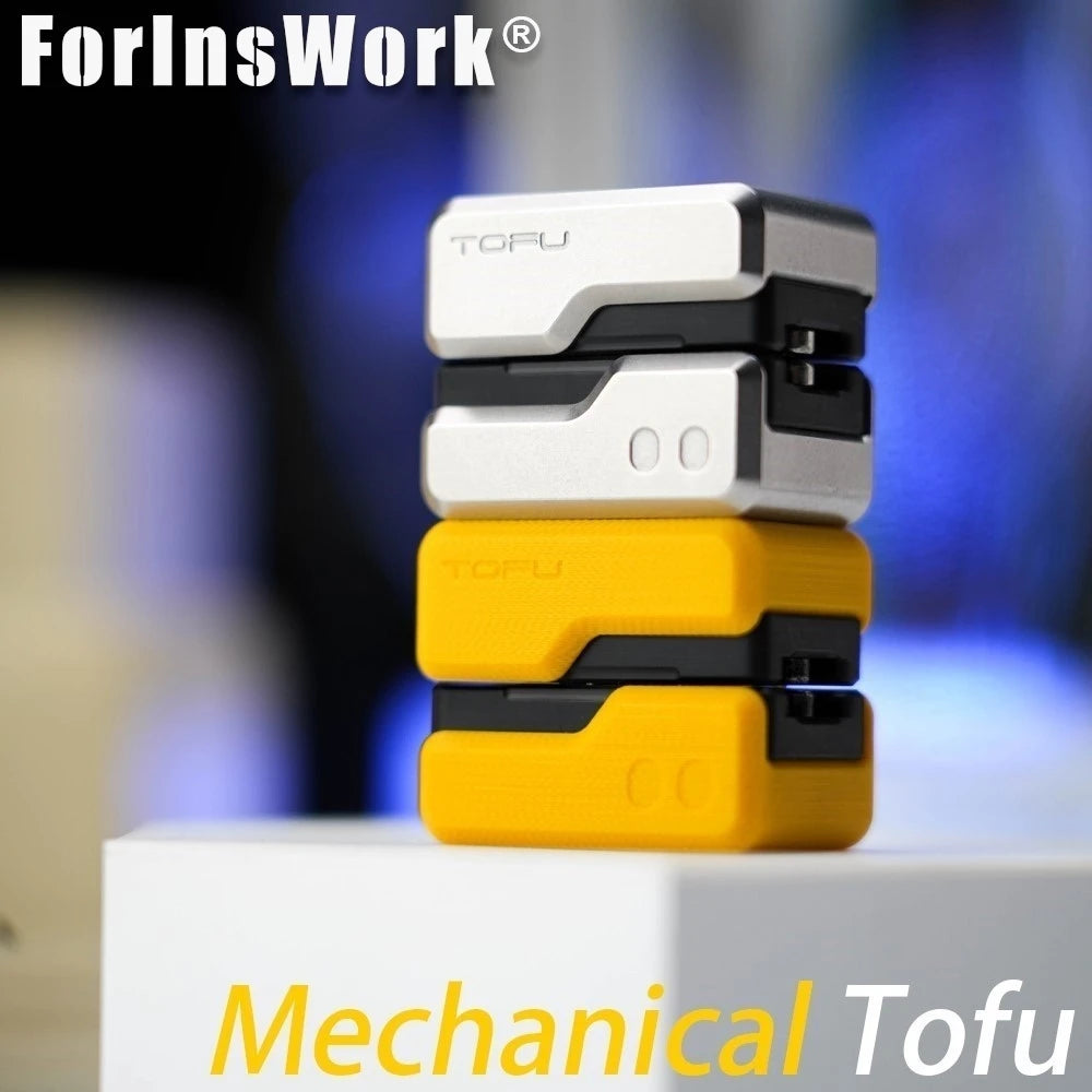 MUYI Mechanical Fidget Tofu Compact & Unobtrusive, Crispy Tingling Vibration, Bouncy Magnetic Feedback Fidgets Toys