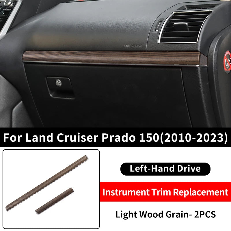 For Toyota 2010-2023 Land Cruiser Prado 150 LC150 Wood Grain Door Handle Armrest Interior Upgrade Accessories Replacement Parts