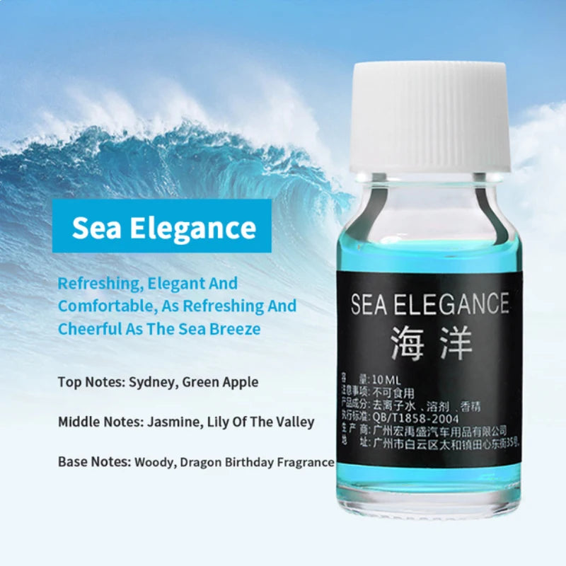 Car Fragrance Car Air Freshener Refill Liquid Perfume Essential Oil Natural Plant Aroma Diffuser Auto Interior Accessories 10ml